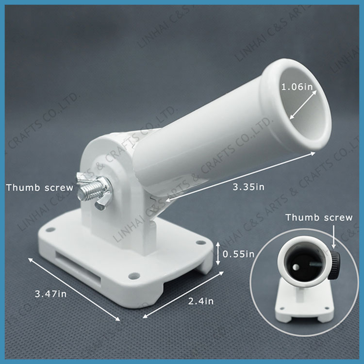 Adjustable Heavy-Duty Aluminum Flagpole Bracket