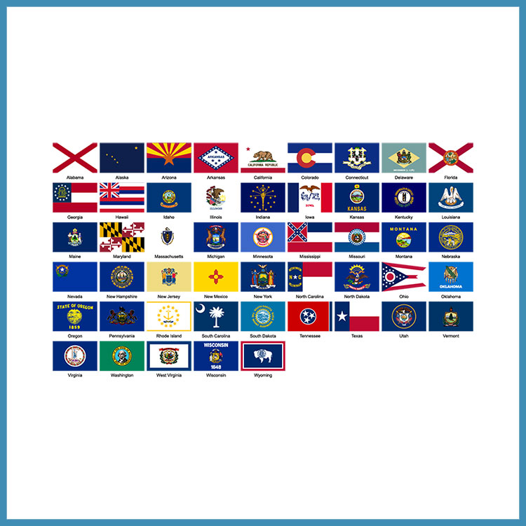 Custom Flags of Every State In The USA