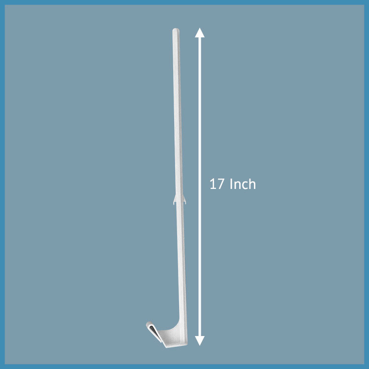 17" Plastic Car Flagpole with Inverted Hook